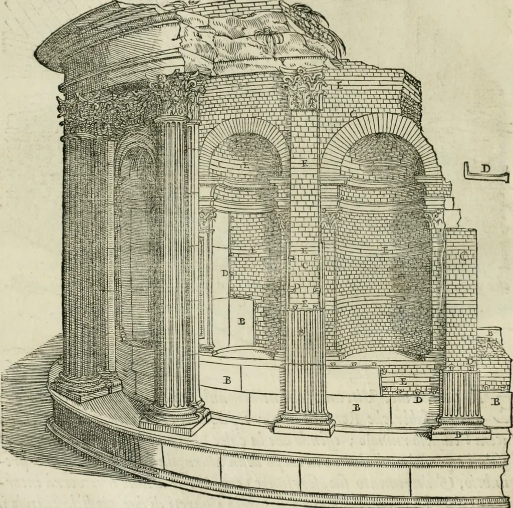 An illustration from Della architettvra, 1590, leaf 51