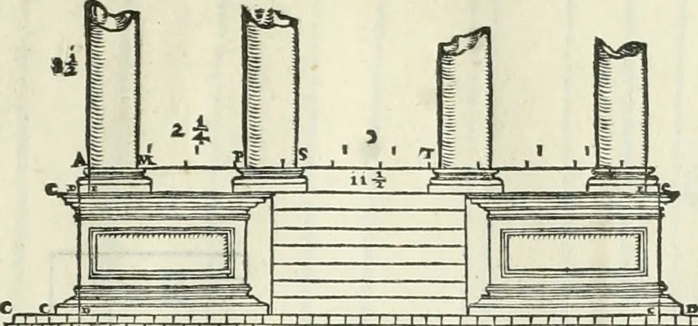 An illustration from Della architettvra, 1590, leaf 72