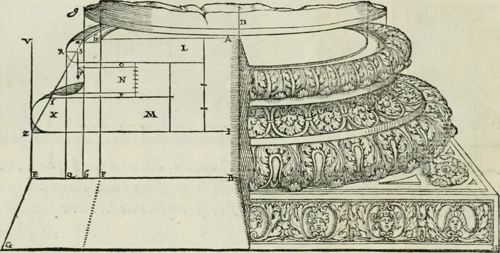 An illustration from Della architettvra, 1590, leaf 77