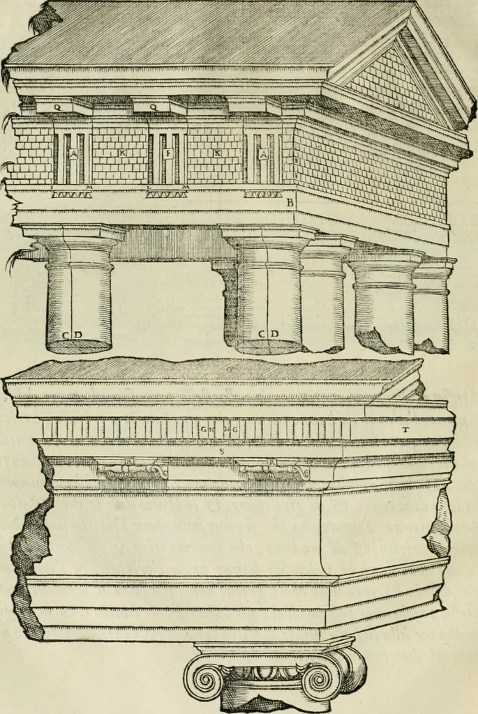 An illustration from Della architettvra, 1590, leaf 91