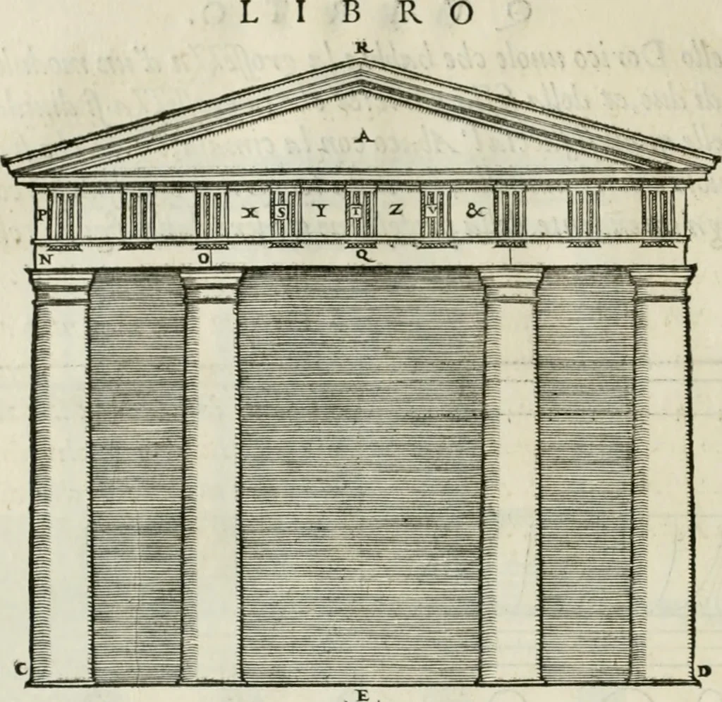 An illustration from Della architettvra, 1590, leaf 97