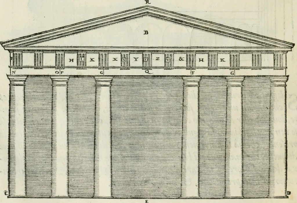 An illustration from Della architettvra, 1590, leaf 97