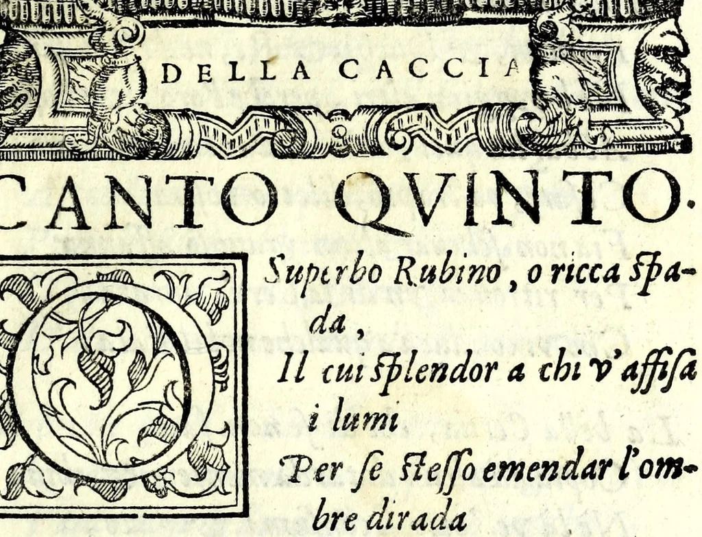 An illustration from Della caccia. Poema, 1591, leaf 255