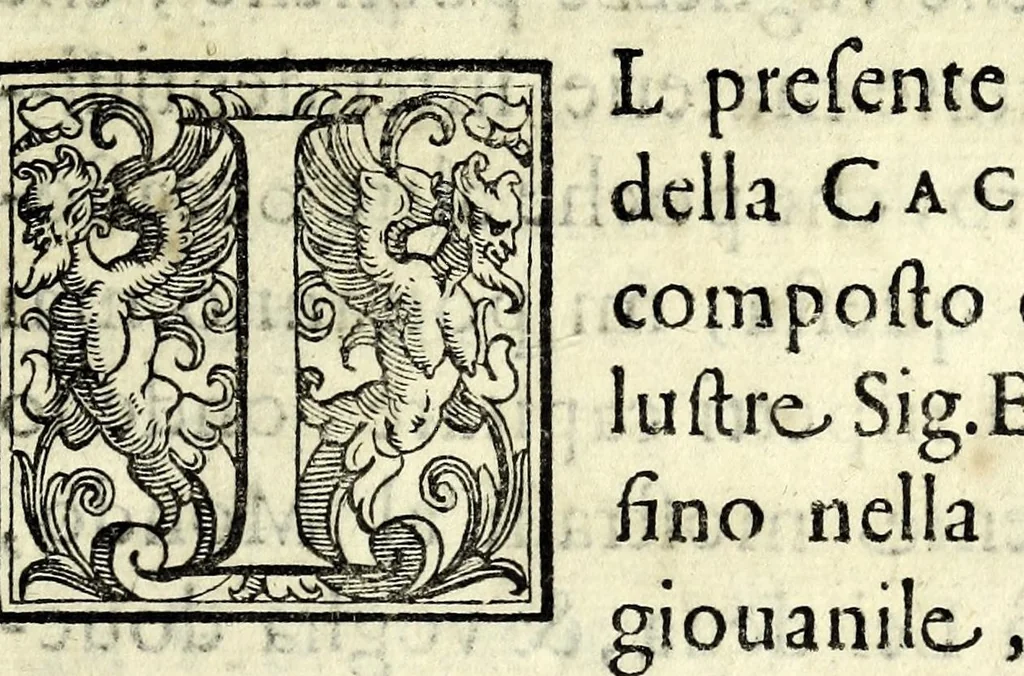 An illustration from Della caccia. Poema, 1591, leaf 9