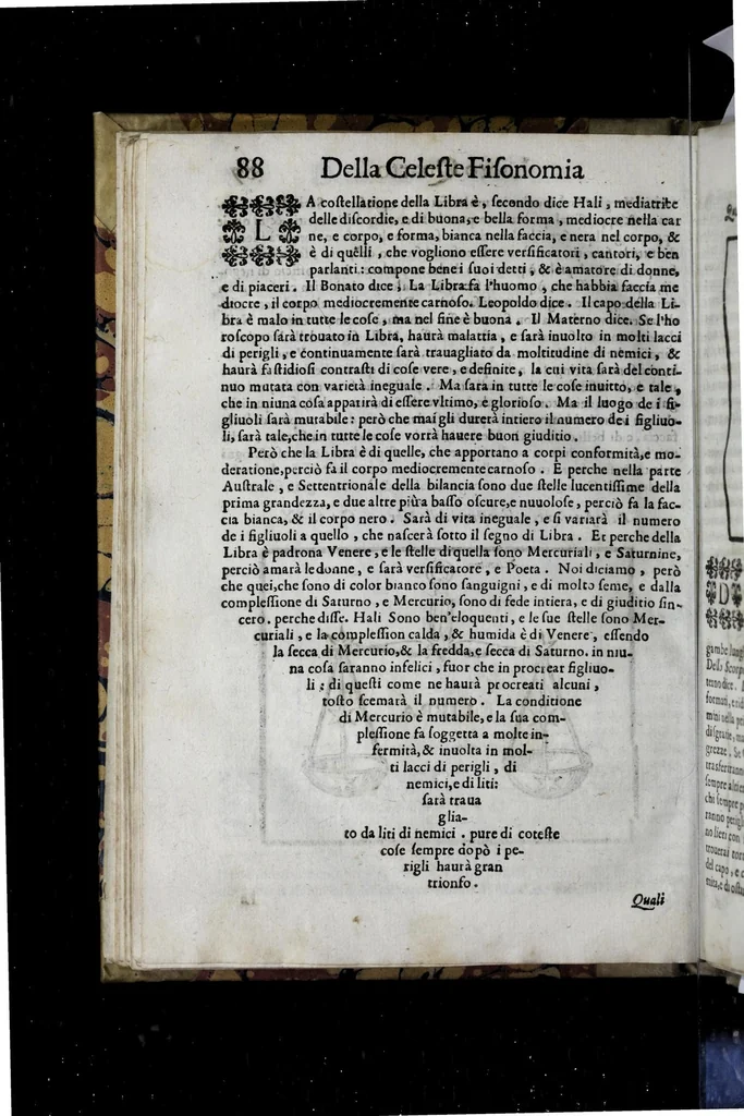 An illustration from Della celeste fisonomia di Gio. Battista della Porta Napoletano, libri sei : nei quali ributtata la vanità dell'astrologia giudiciaria, si dà maniera di essattamente conoscere per via delle cause naturali tutto quello, che l'aspetto, la presenza, & le fattezze de gl'huomini possono fisicamente significare, e promettere : opera noua, & piena di dotta curiosità, 1616, leaf 106