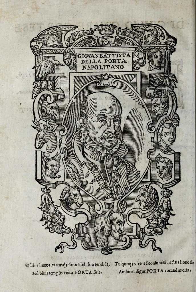 An illustration from Della celeste fisonomia di Gio. Battista della Porta Napoletano, libri sei : nei quali ributtata la vanità dell'astrologia giudiciaria, si dà maniera di essattamente conoscere per via delle cause naturali tutto quello, che l'aspetto, la presenza, & le fattezze de gl'huomini possono fisicamente significare, e promettere : opera noua, & piena di dotta curiosità, 1616, leaf 16