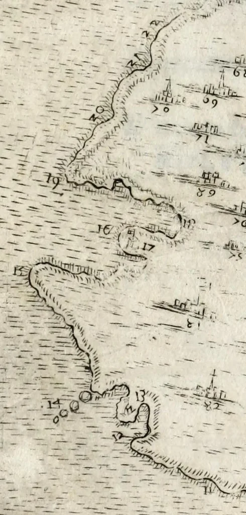 An illustration from Della descrittione di Malta isola nel mare Siciliano : con le sue antichita, ed altre notitie : libri quattro, 1647, leaf 18