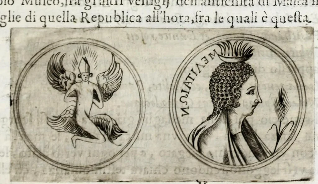 An illustration from Della descrittione di Malta isola nel mare Siciliano : con le sue antichita, ed altre notitie : libri quattro, 1647, leaf 191