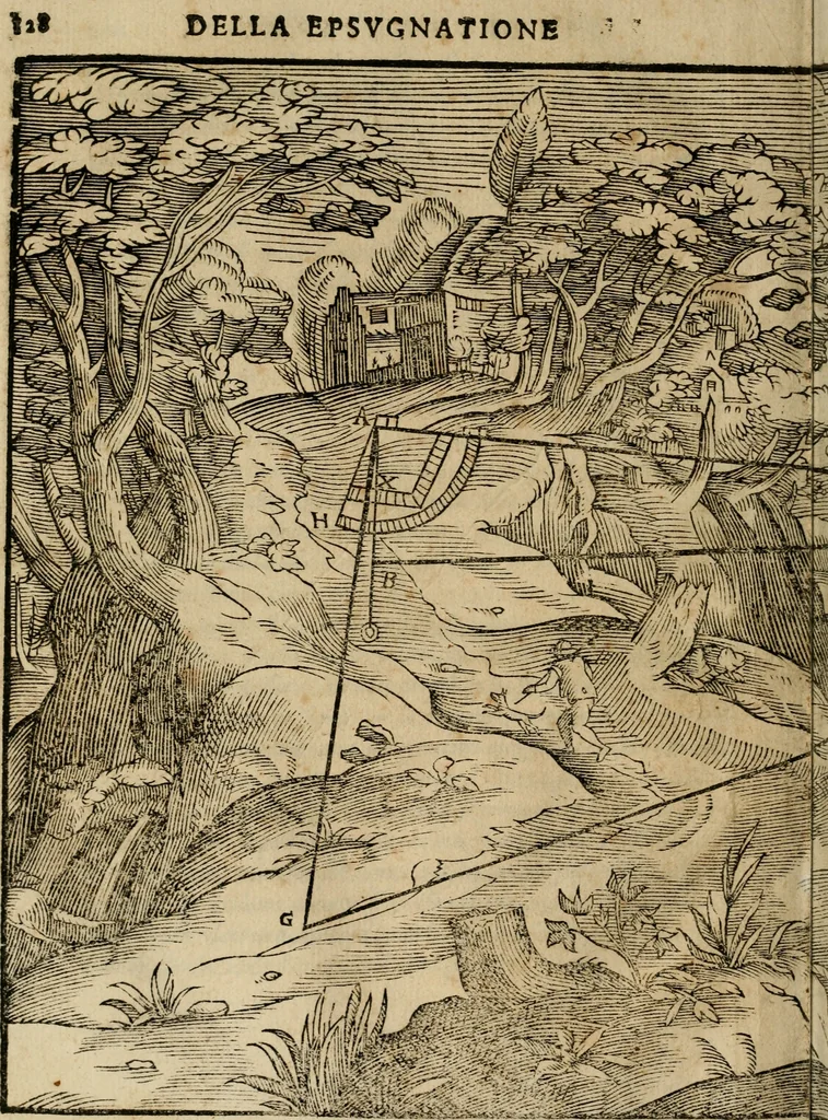An illustration from Della espvgnatione et difesa delle fortezze di Gabriello Bvsca milanese libri due, 1585, leaf 141