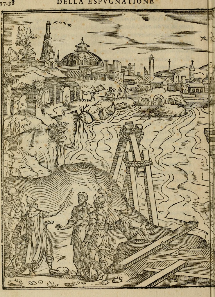 An illustration from Della espvgnatione et difesa delle fortezze di Gabriello Bvsca milanese libri due, 1585, leaf 51