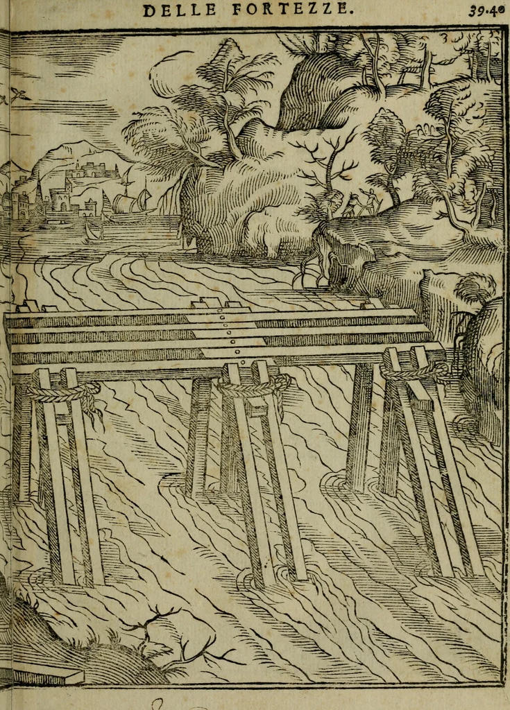 An illustration from Della espvgnatione et difesa delle fortezze di Gabriello Bvsca milanese libri due, 1585, leaf 52
