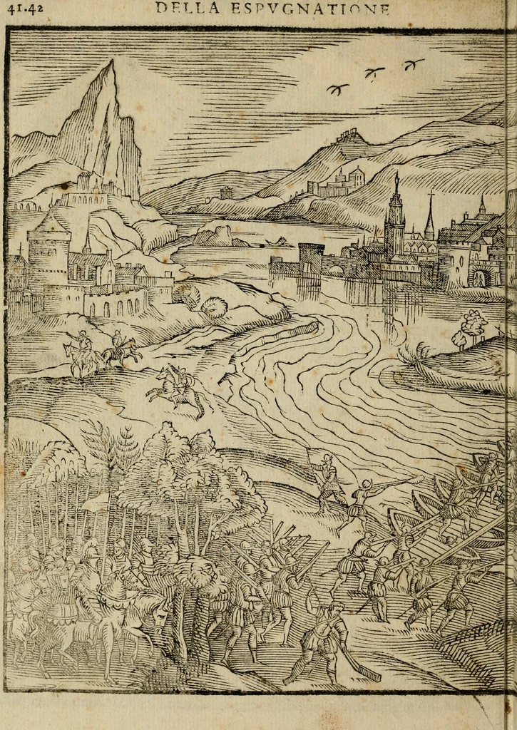 An illustration from Della espvgnatione et difesa delle fortezze di Gabriello Bvsca milanese libri due, 1585, leaf 55