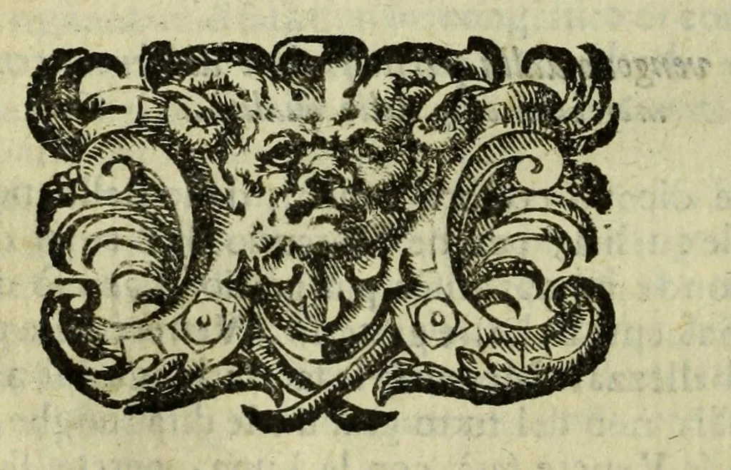 An illustration from Della fisionomia dell'huomo, 1644, leaf 496