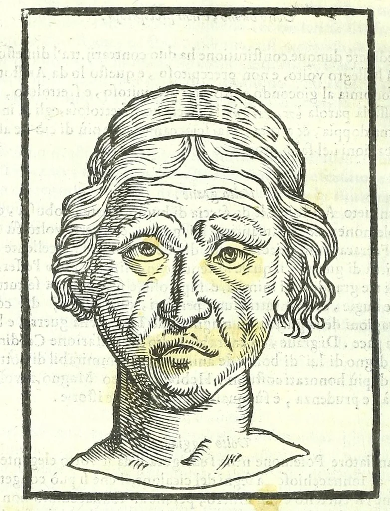 An illustration from Della fisonomia dell'huomo, 1613, leaf 160