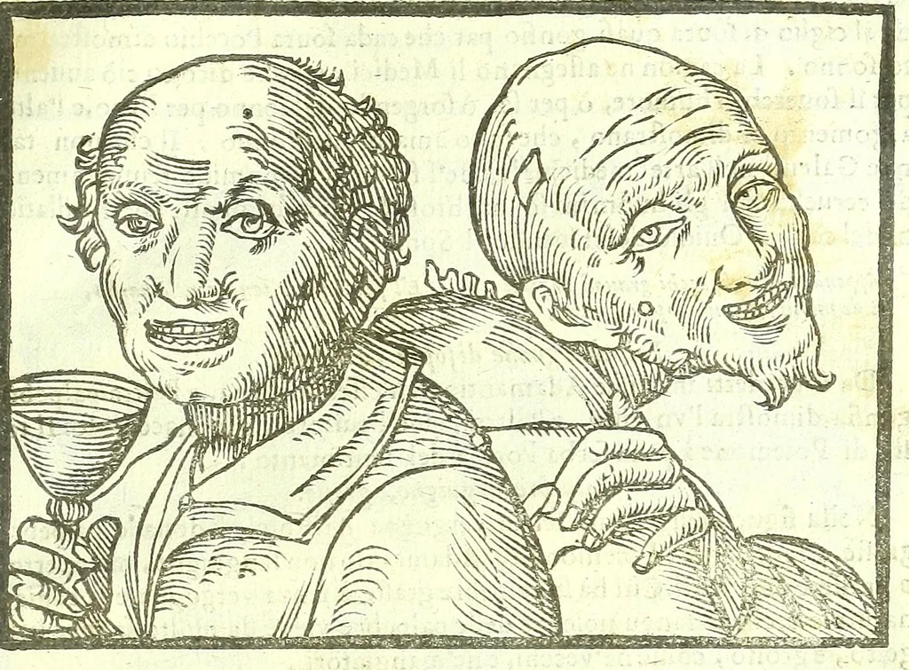 An illustration from Della fisonomia dell'huomo, 1613, leaf 281