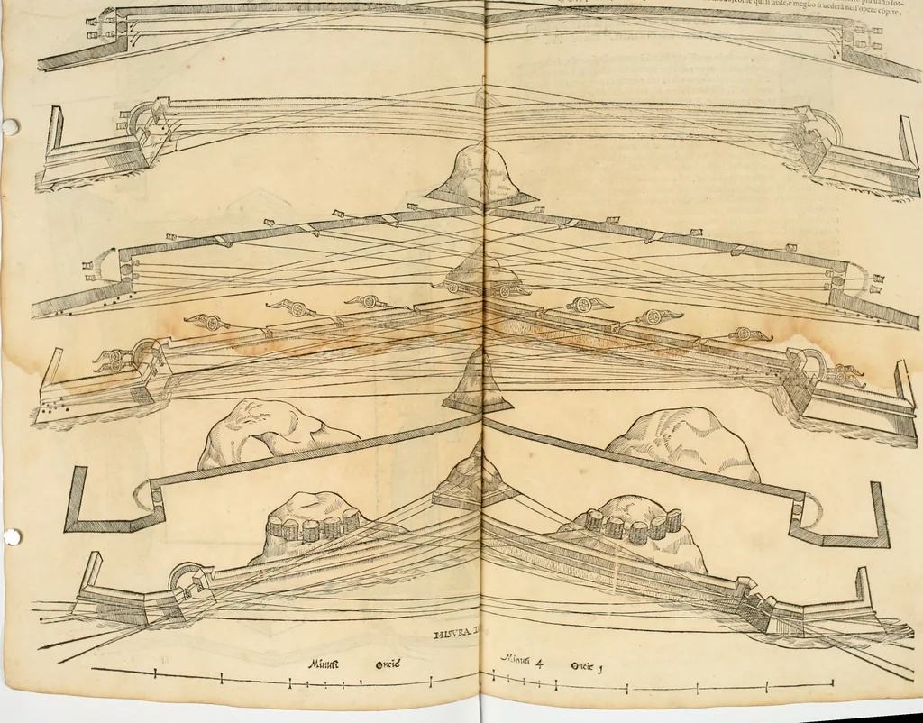 An illustration from Della fortificatione delle città, 1564, leaf 104