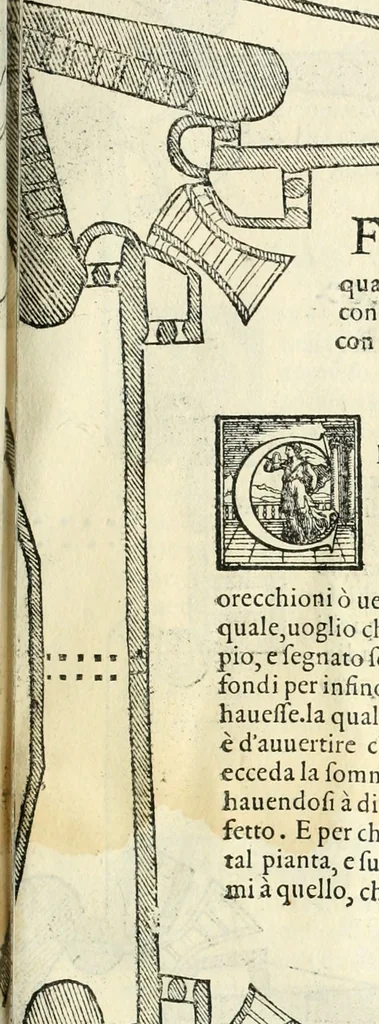 An illustration from Della fortificatione delle città, 1564, leaf 132