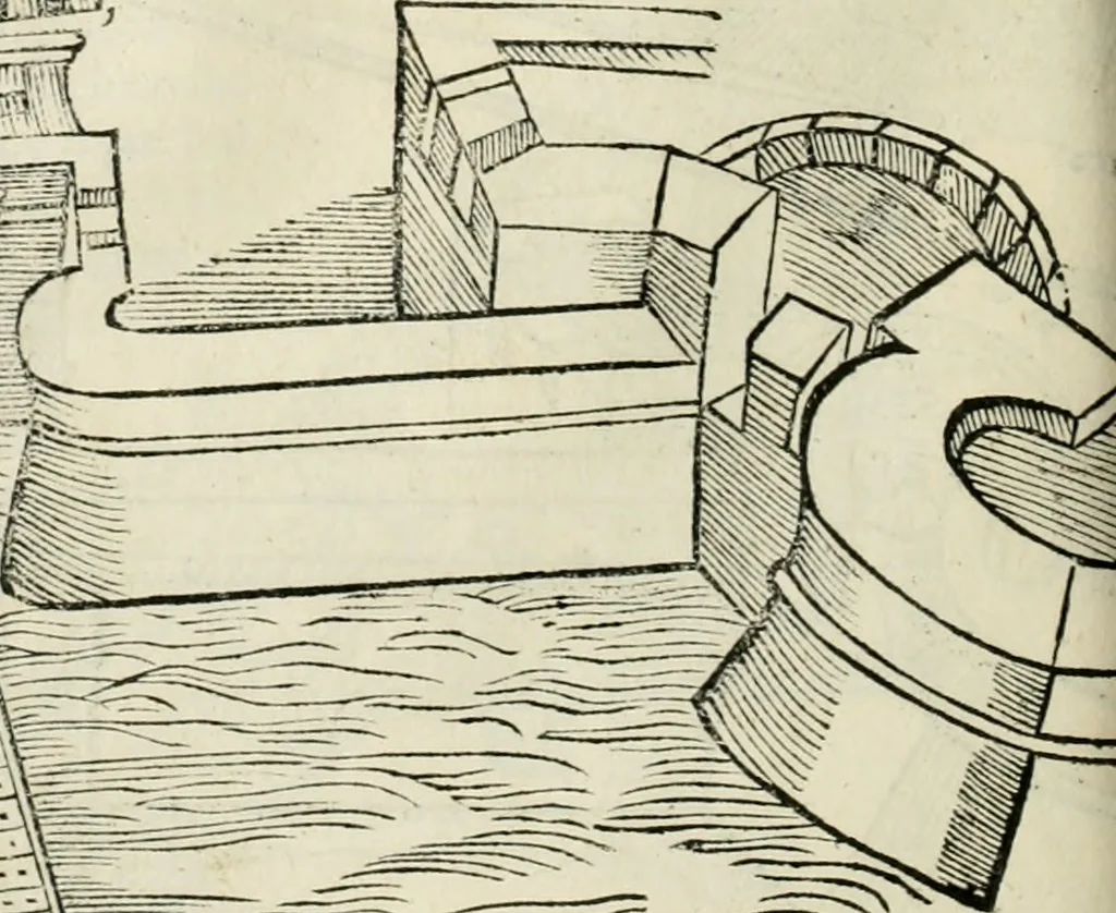 An illustration from Della fortificatione delle città, 1564, leaf 133