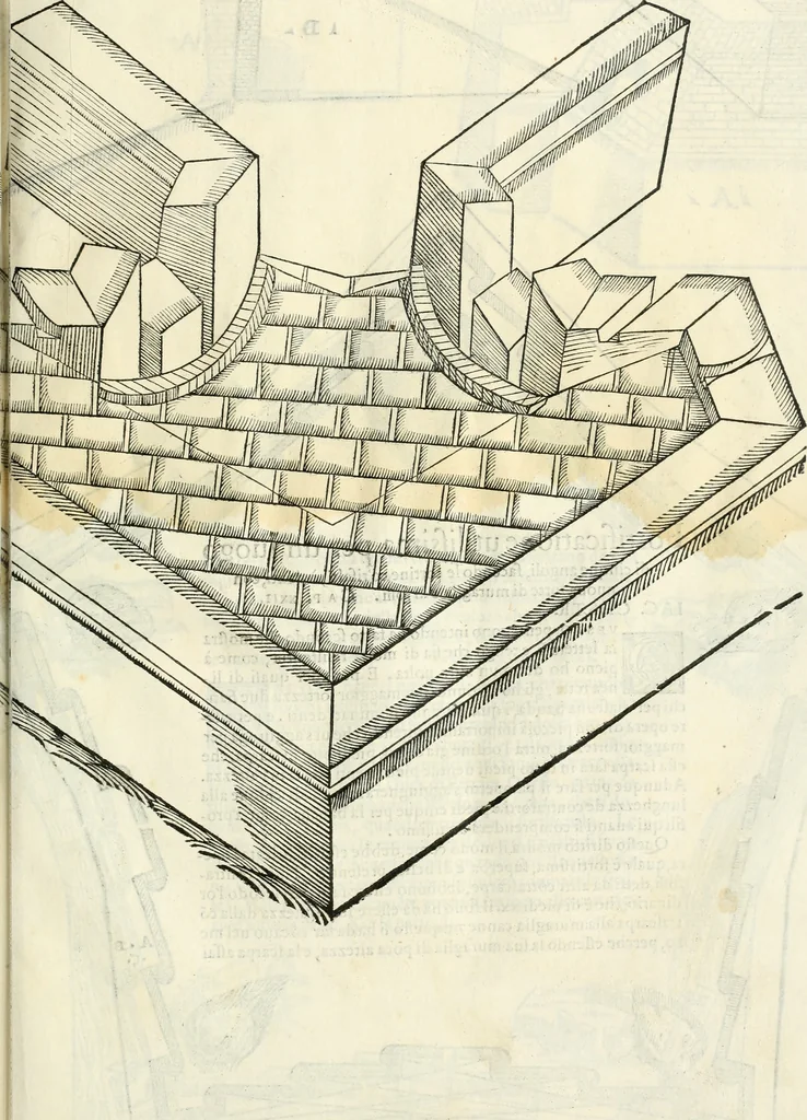 An illustration from Della fortificatione delle città, 1564, leaf 136