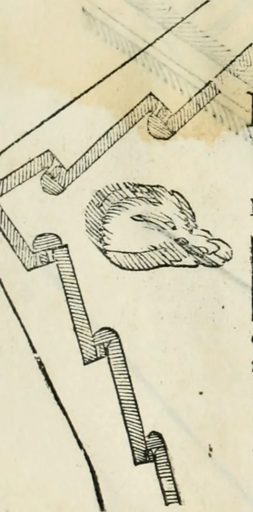 An illustration from Della fortificatione delle città, 1564, leaf 137