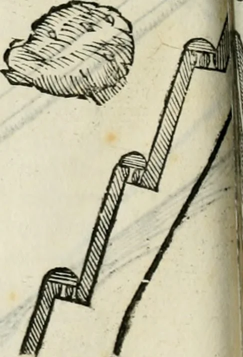 An illustration from Della fortificatione delle città, 1564, leaf 137
