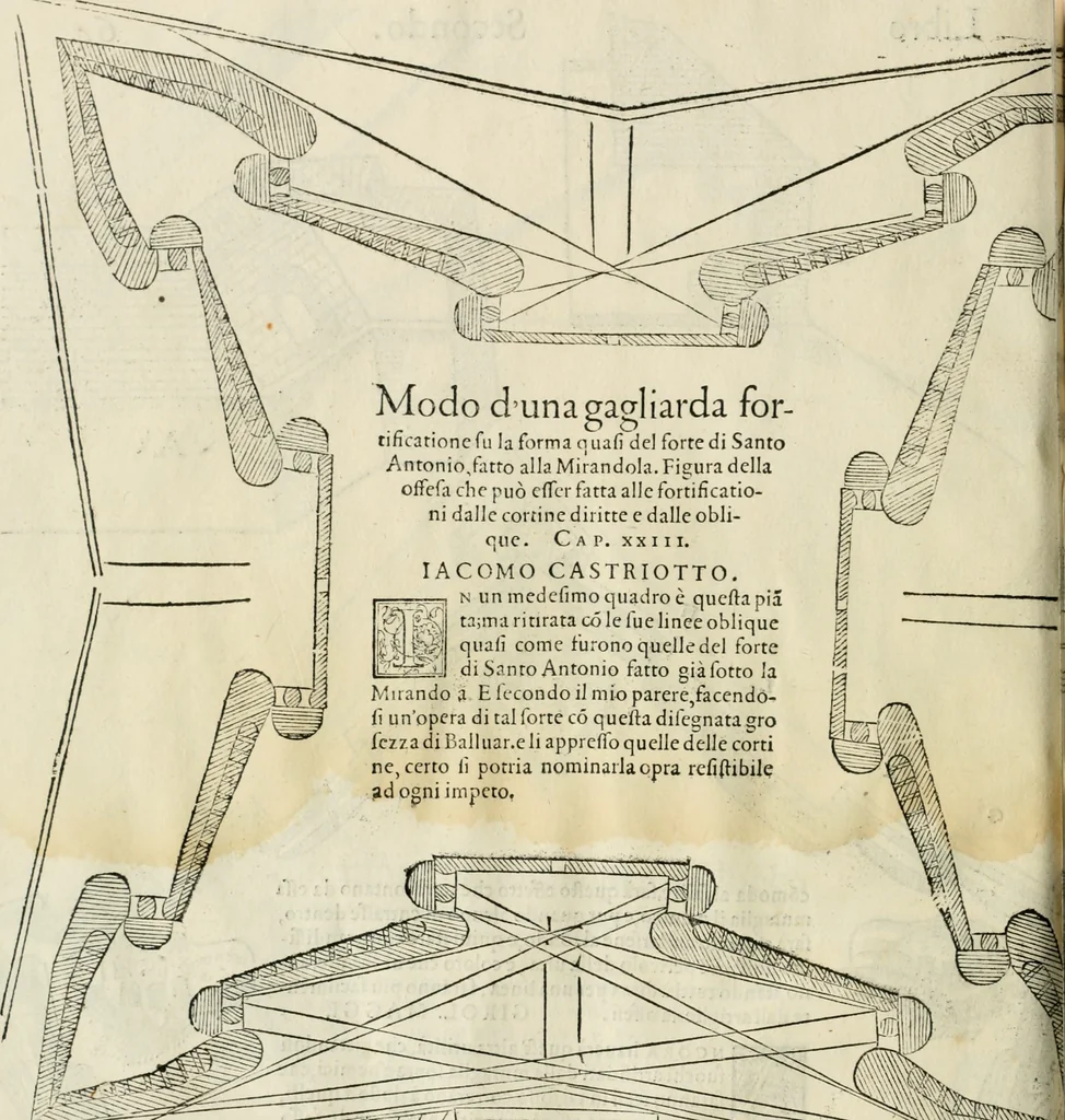 An illustration from Della fortificatione delle città, 1564, leaf 139