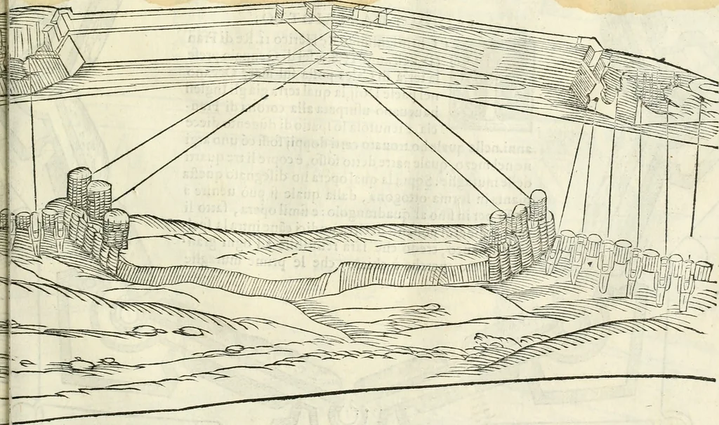 An illustration from Della fortificatione delle città, 1564, leaf 140