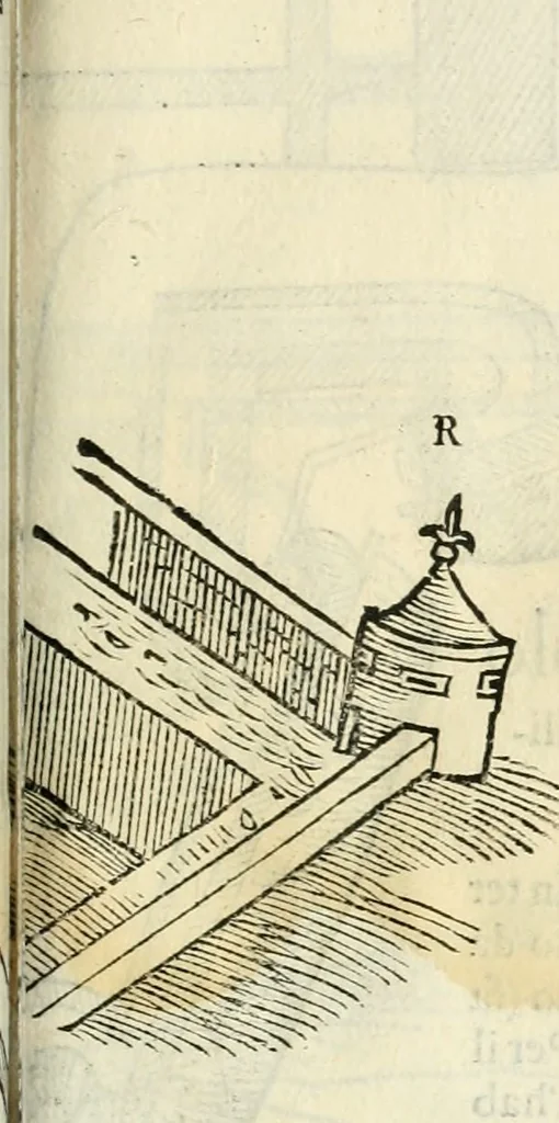 An illustration from Della fortificatione delle città, 1564, leaf 142