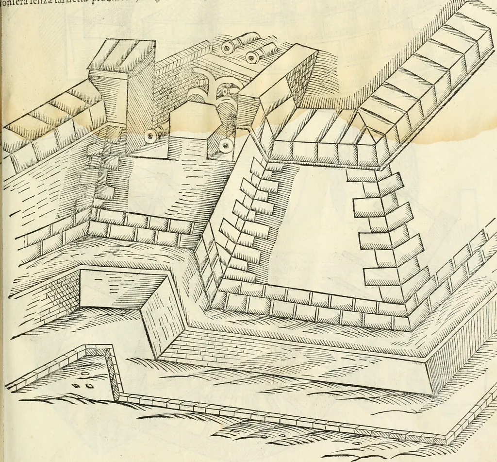 An illustration from Della fortificatione delle città, 1564, leaf 146