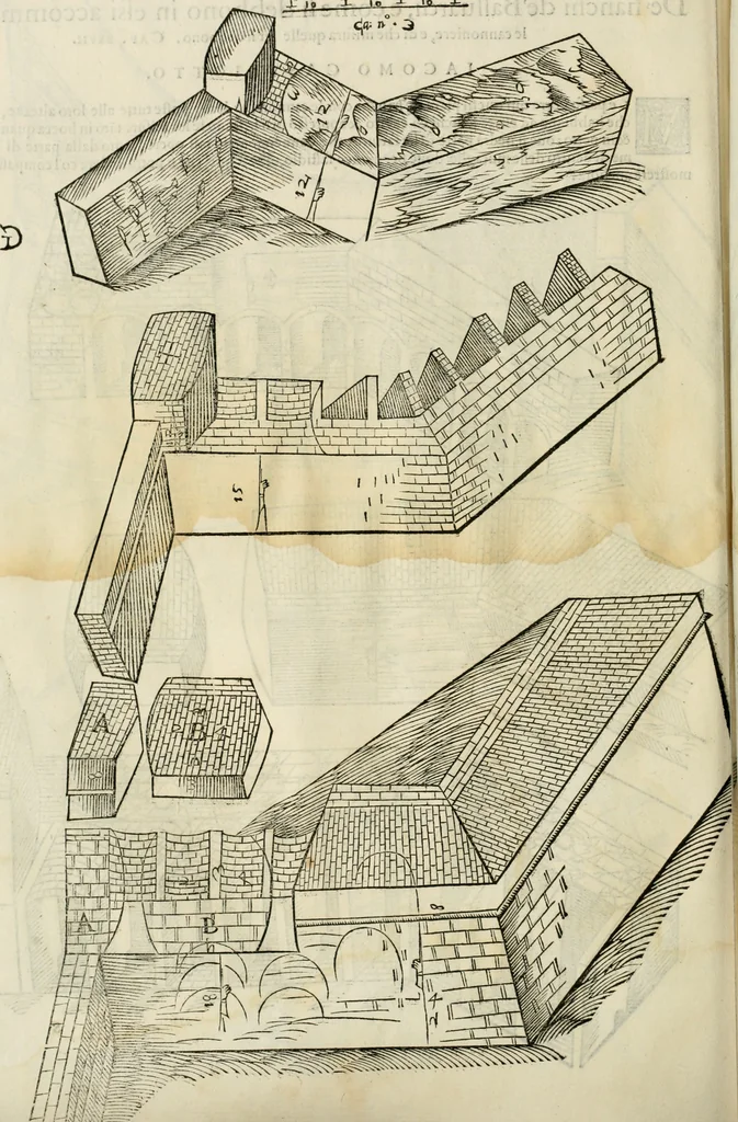 An illustration from Della fortificatione delle città, 1564, leaf 149