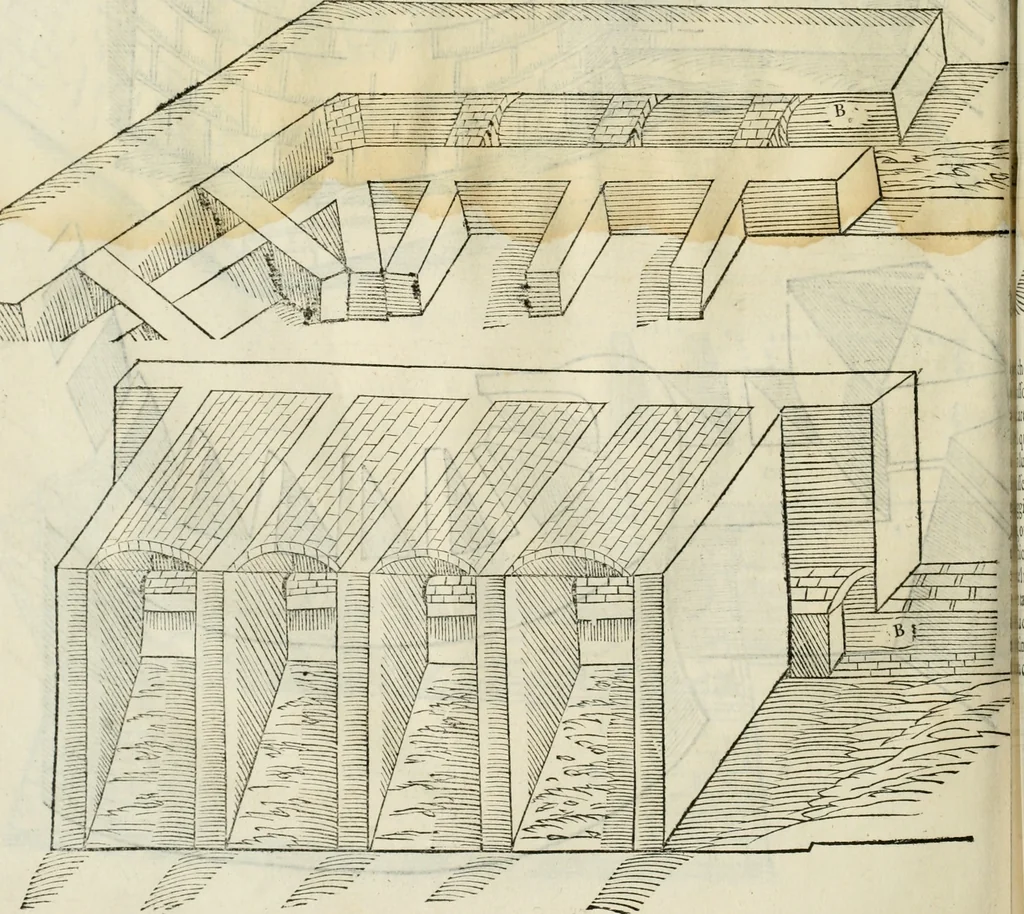 An illustration from Della fortificatione delle città, 1564, leaf 153