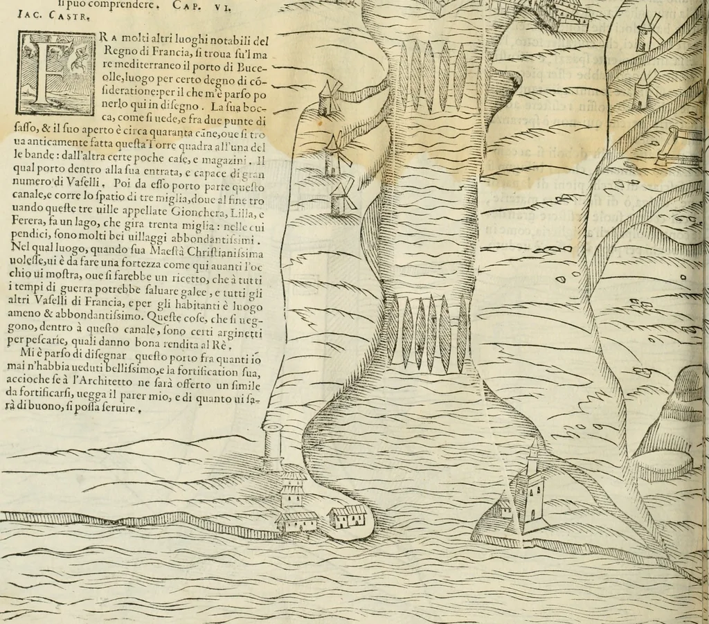 An illustration from Della fortificatione delle città, 1564, leaf 175
