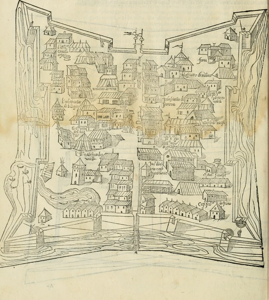 An illustration from Della fortificatione delle città, 1564, leaf 197