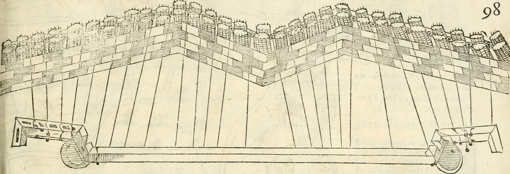 An illustration from Della fortificatione delle città, 1564, leaf 206