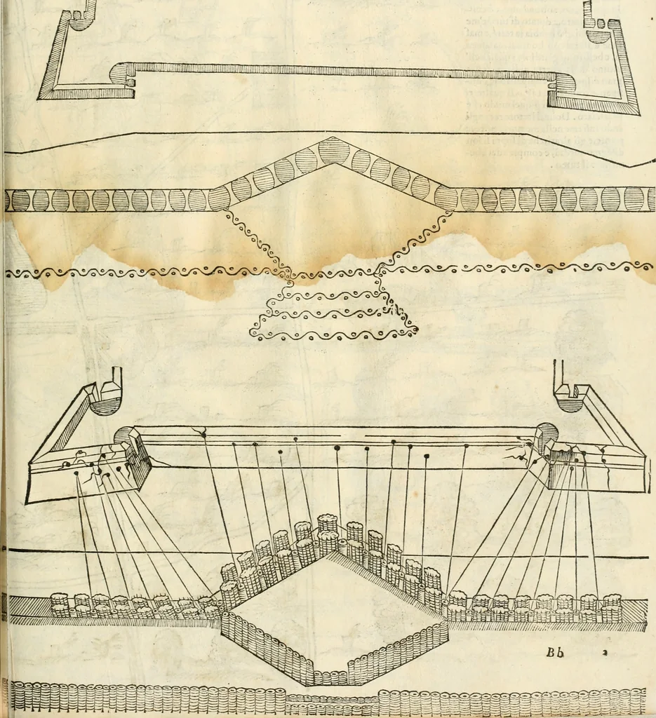 An illustration from Della fortificatione delle città, 1564, leaf 206