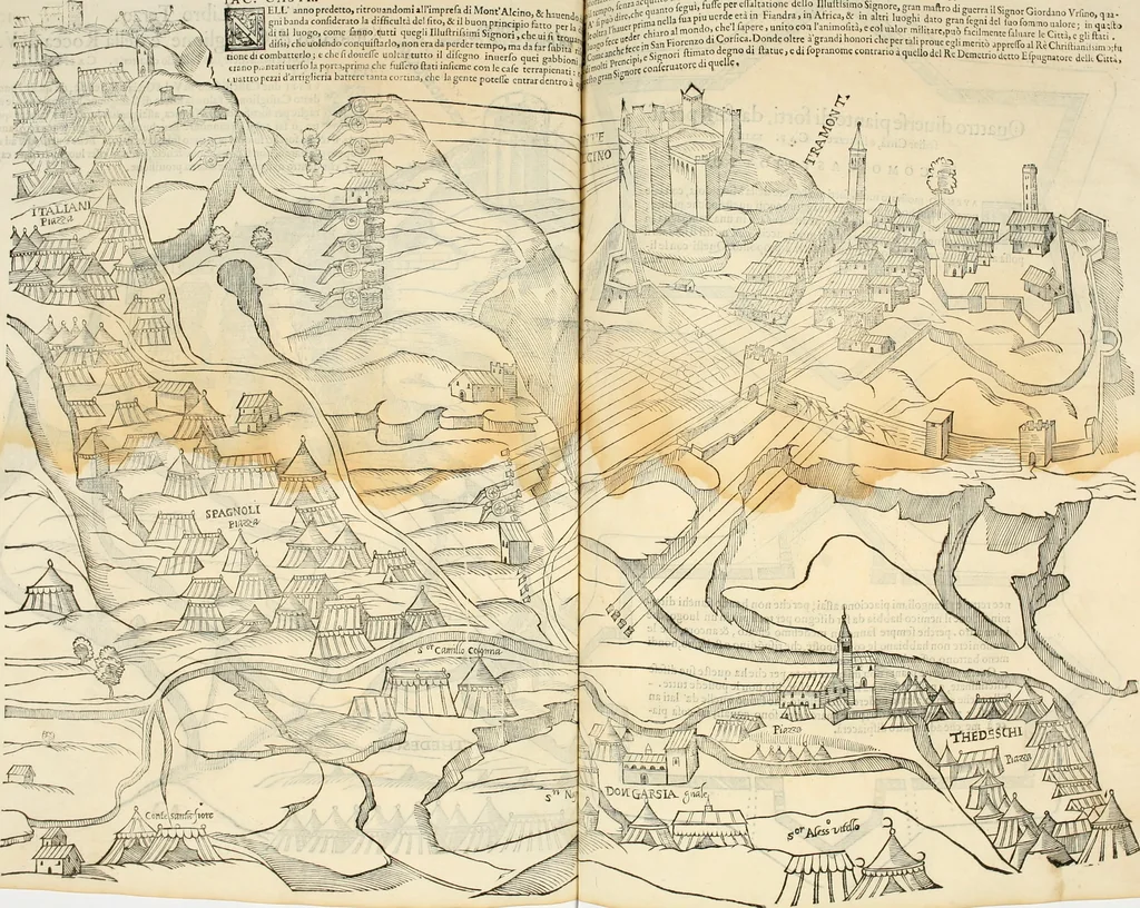 An illustration from Della fortificatione delle città, 1564, leaf 218