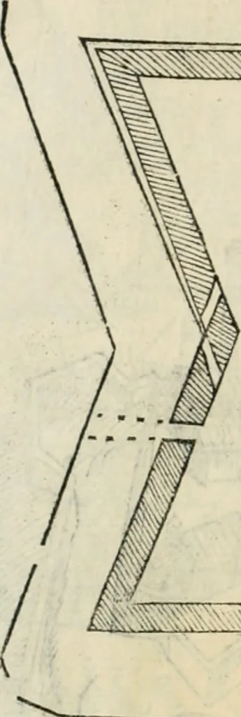 An illustration from Della fortificatione delle città, 1564, leaf 219