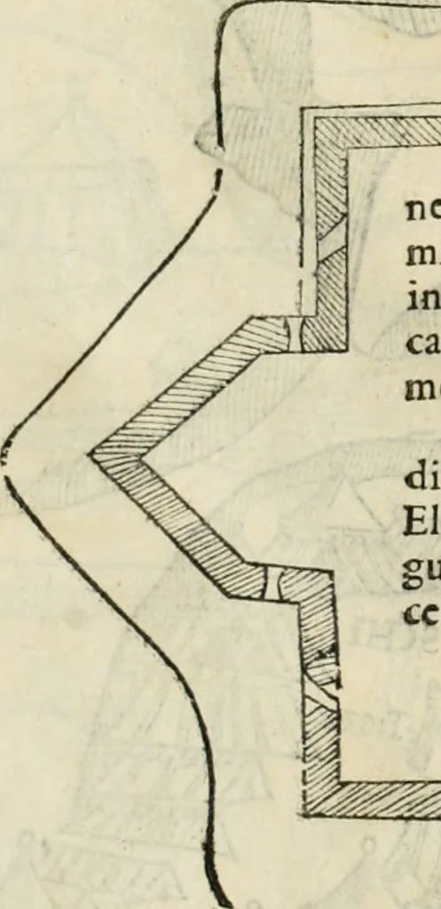 An illustration from Della fortificatione delle città, 1564, leaf 219