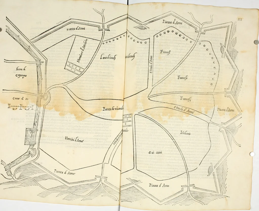 An illustration from Della fortificatione delle città, 1564, leaf 234