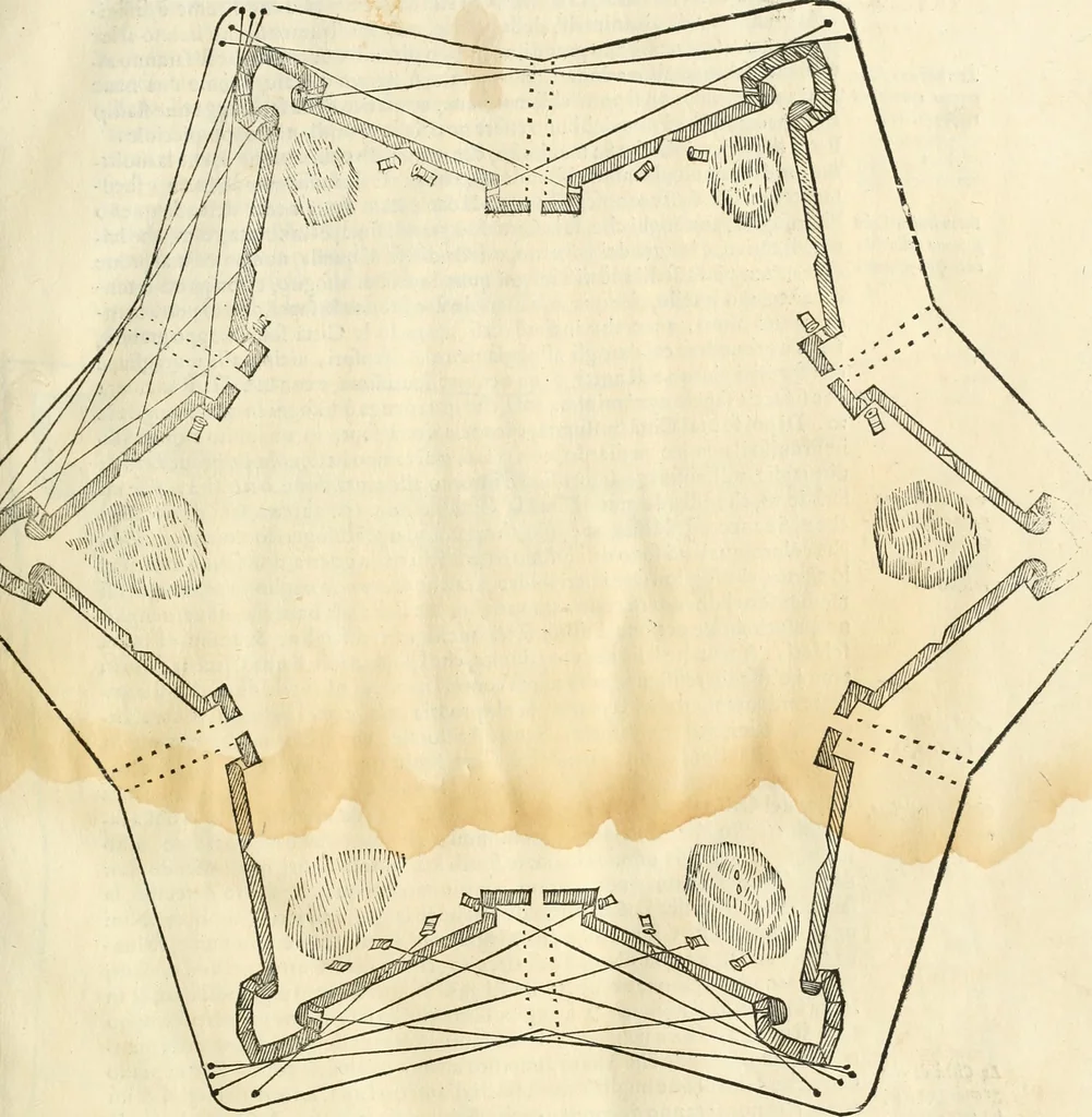 An illustration from Della fortificatione delle città, 1564, leaf 28