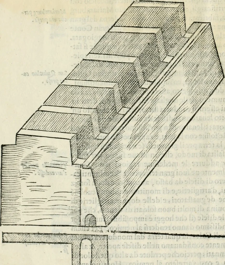 An illustration from Della fortificatione delle città, 1564, leaf 283