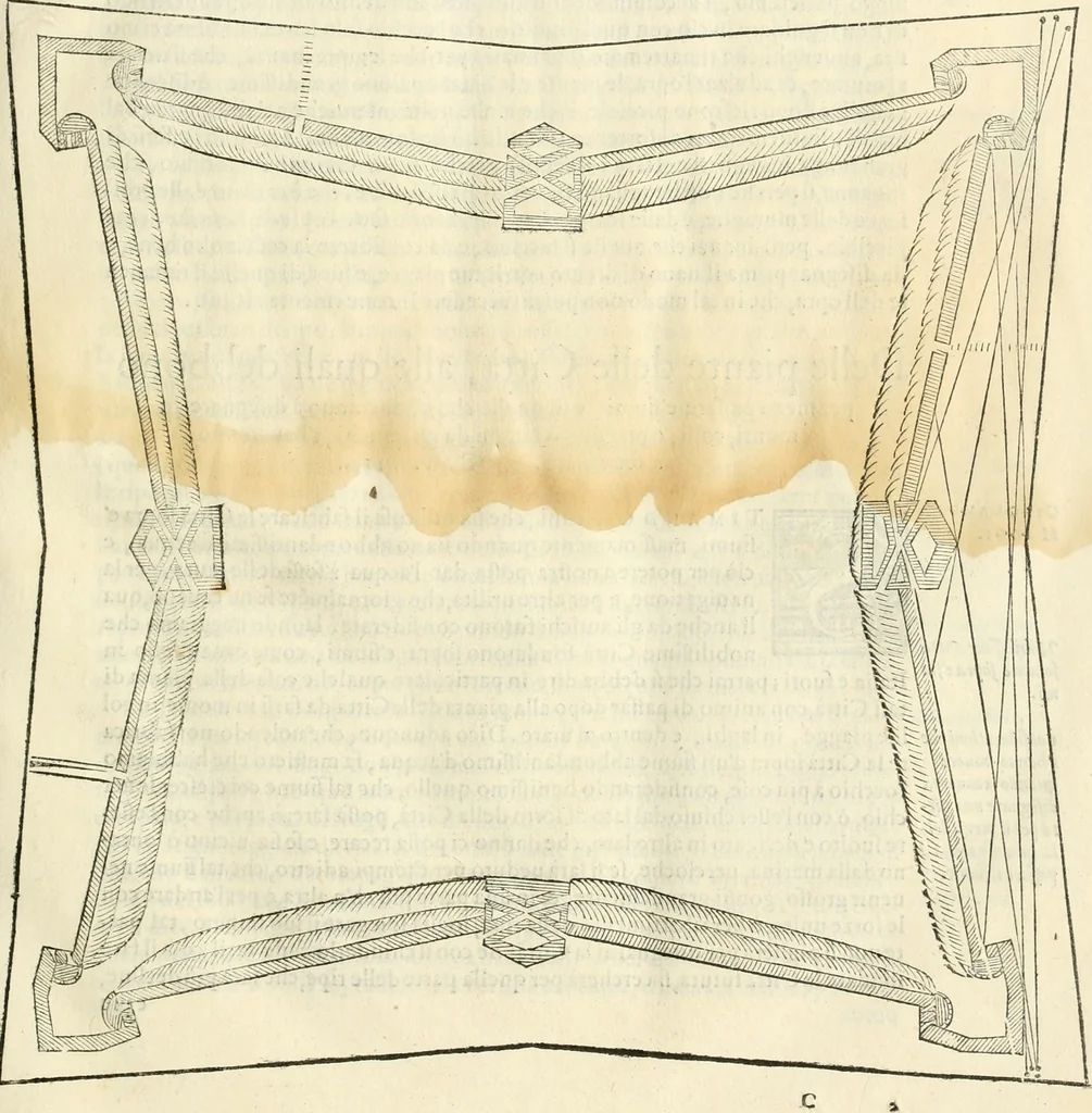An illustration from Della fortificatione delle città, 1564, leaf 30