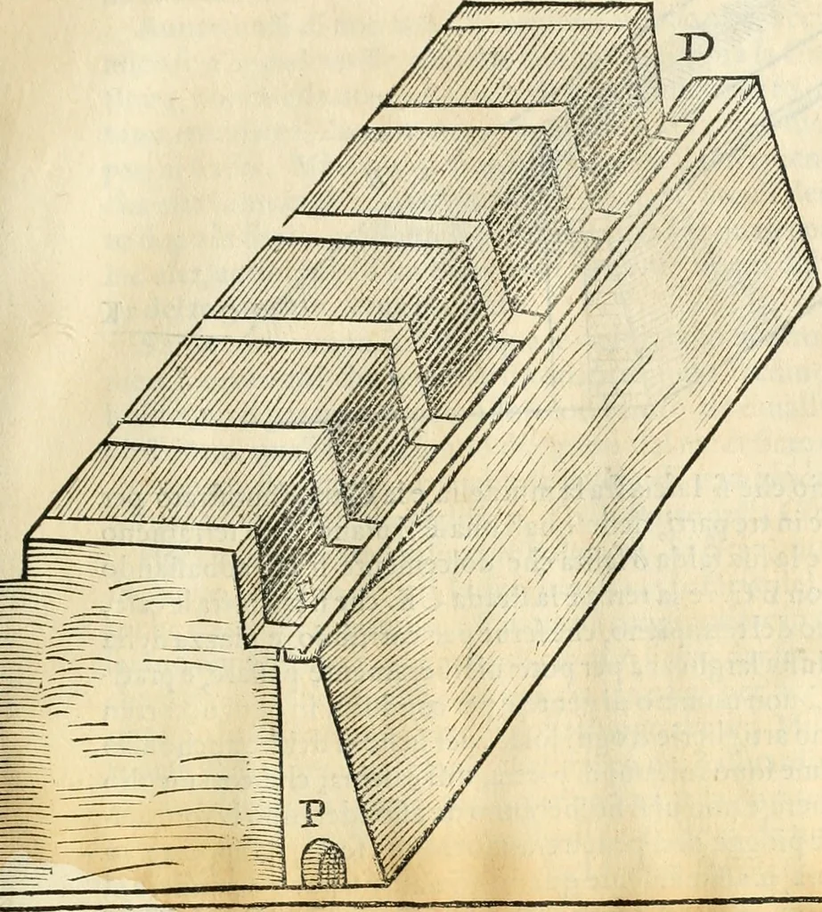 An illustration from Della fortificatione delle città, 1564, leaf 64
