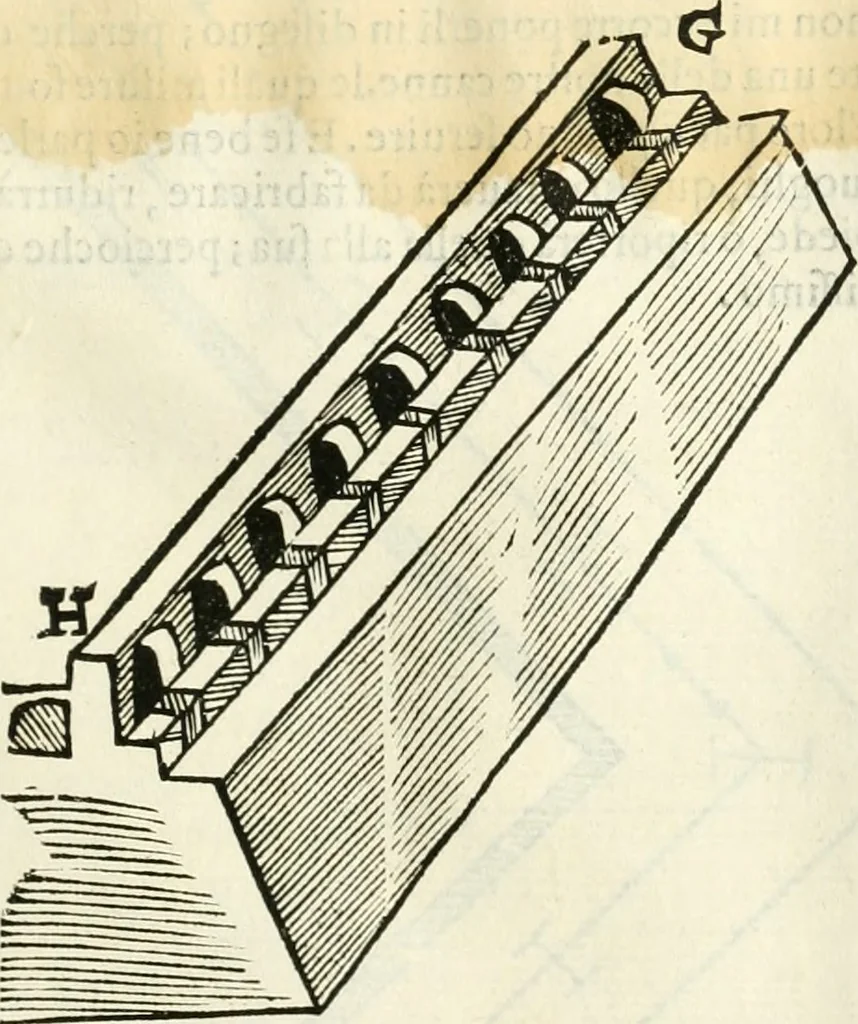 An illustration from Della fortificatione delle città, 1564, leaf 76