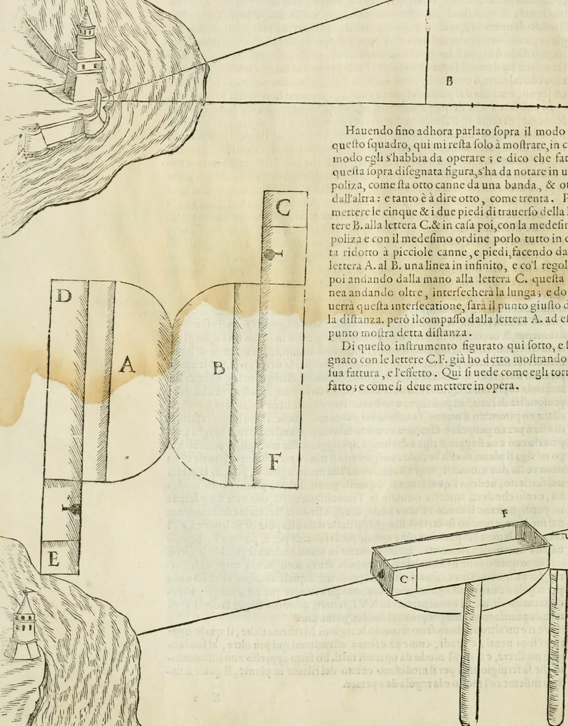 An illustration from Della fortificatione delle città, 1564, leaf 87