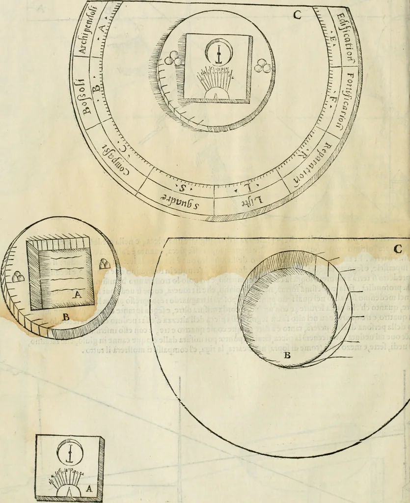 An illustration from Della fortificatione delle città, 1564, leaf 89