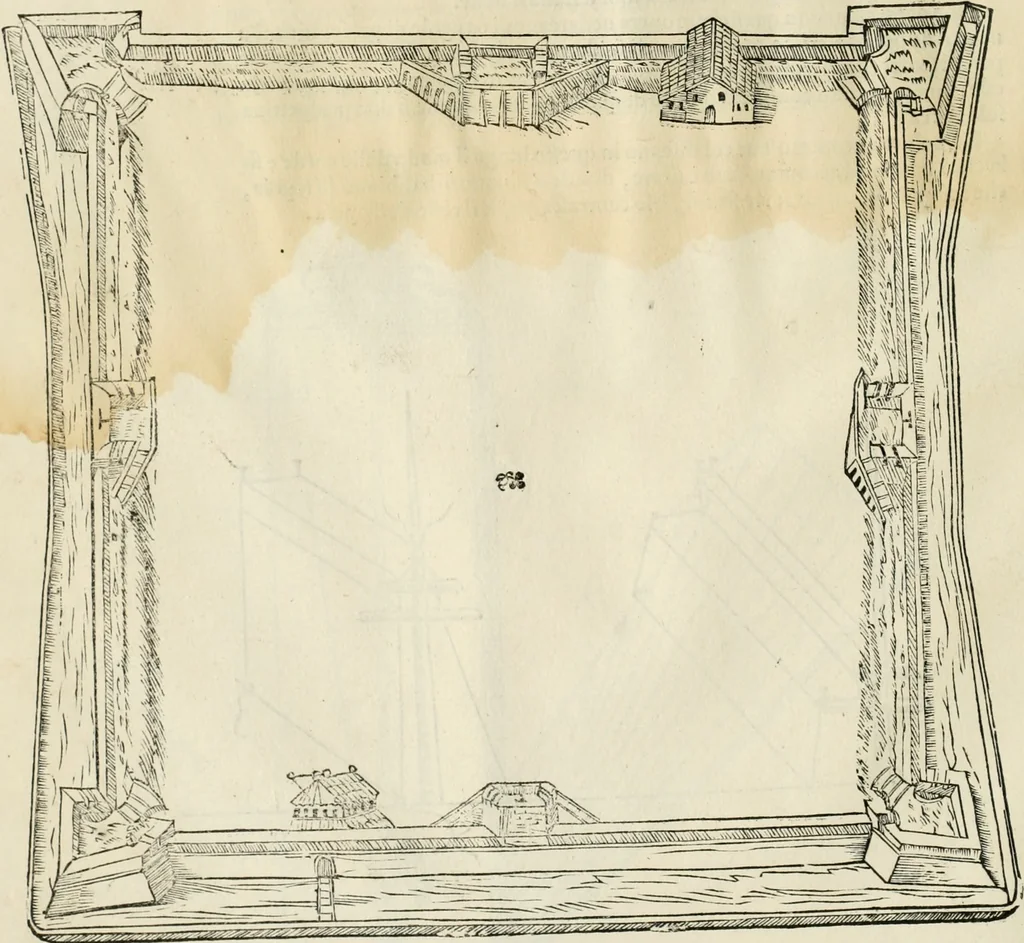 An illustration from Della fortificatione delle città, 1564, leaf 97