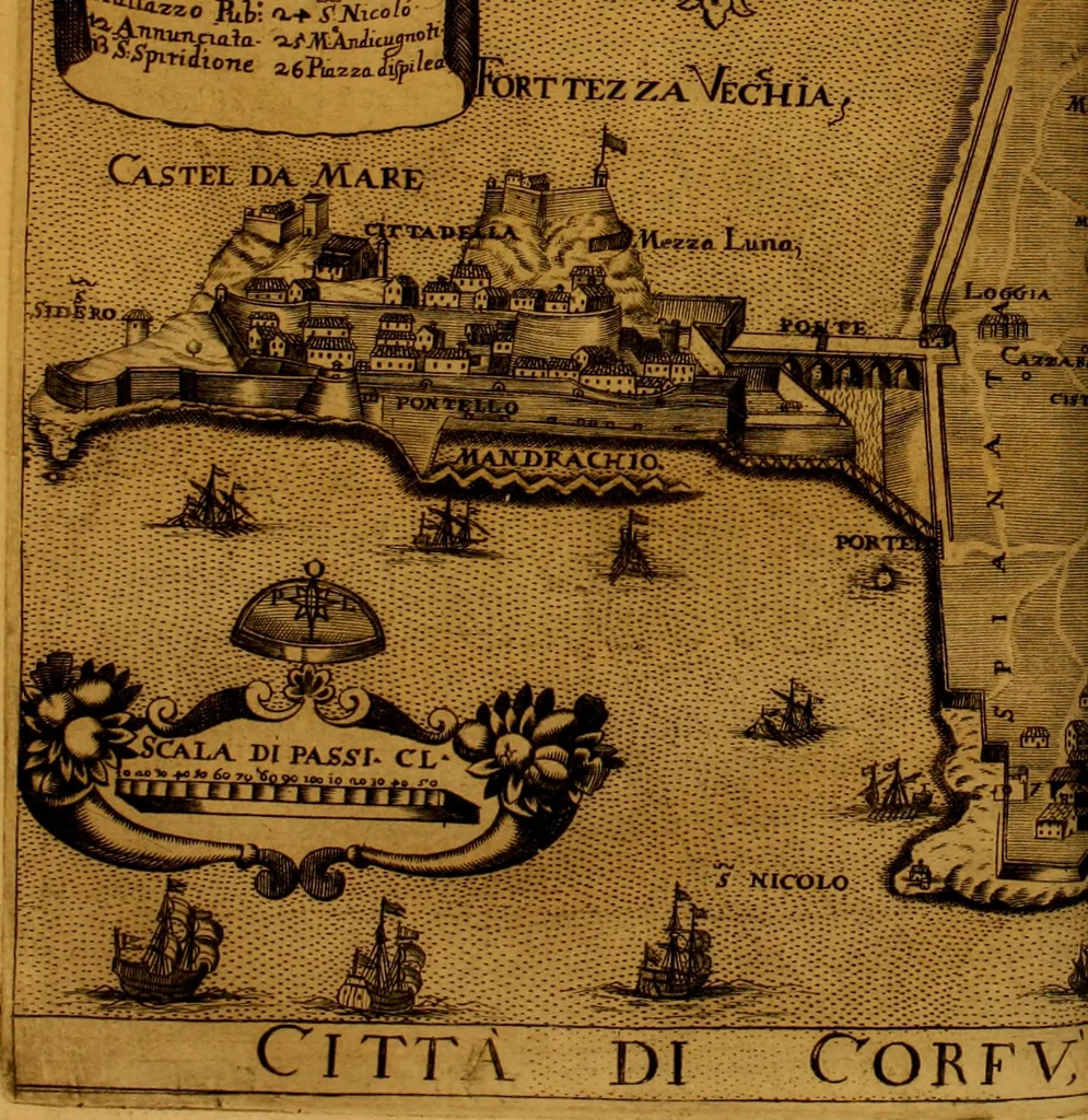An illustration from Della historia di Corfu descritta, 1672, leaf 396