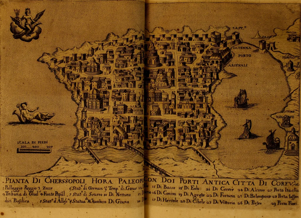 An illustration from Della historia di Corfu descritta, 1672, leaf 58