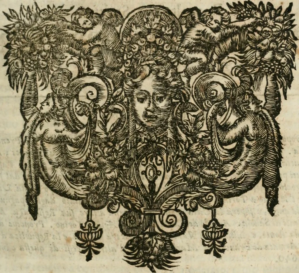 An illustration from Della historia d'Italia. Libri xlvi. Riv. dal medesimo autore, accresciuta e continuata, dall'anno 1625. sino al 1679, 1680, leaf 214